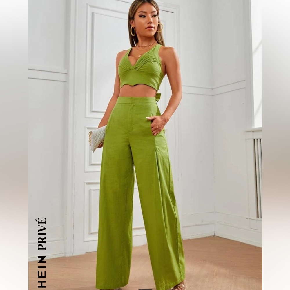 2 piece green SHEIN Set